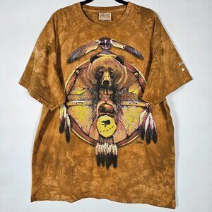 Vintage 90s Native Bear Totem Mens 2XL Short Sleeve Graphic T Shirt